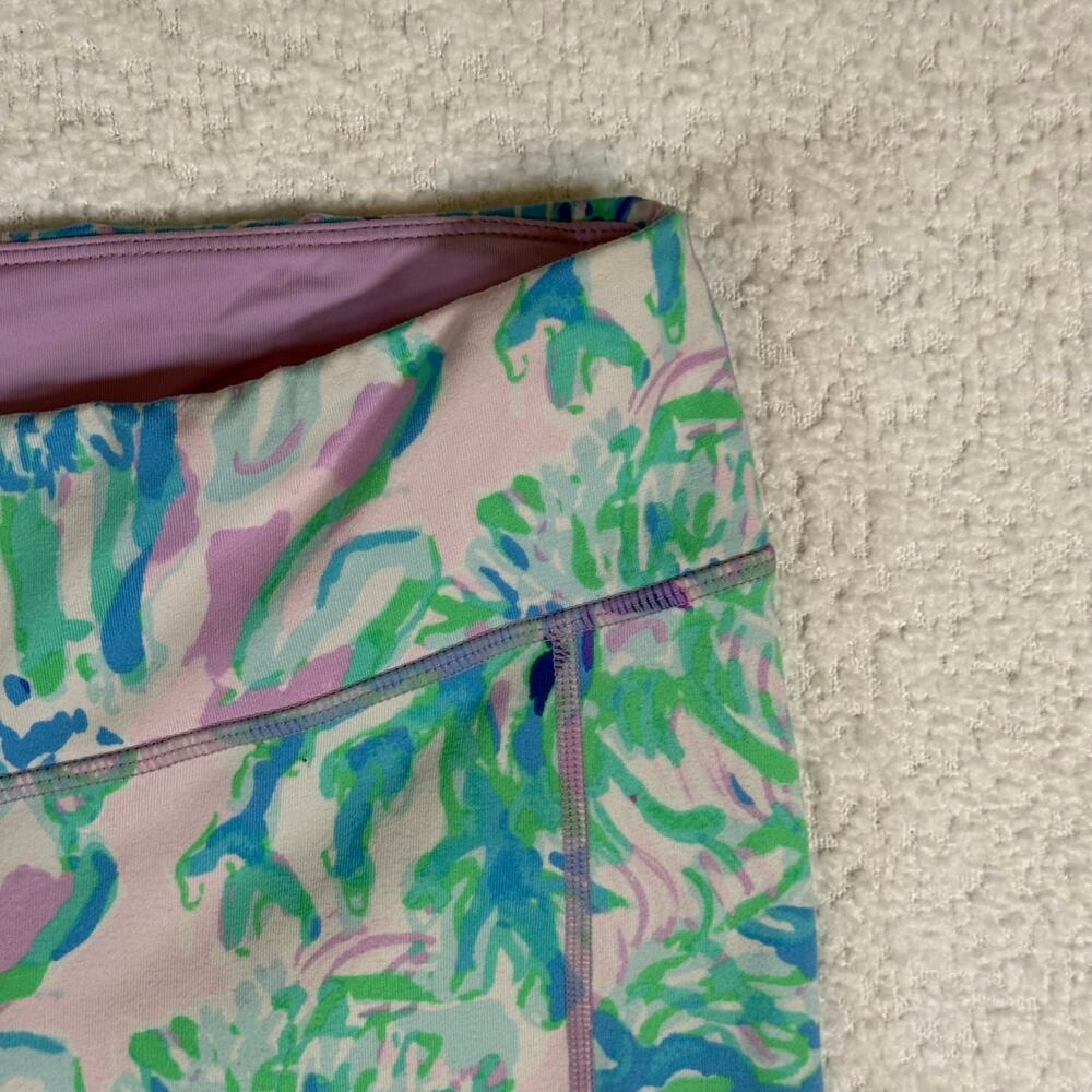 Lilly Pultzer womens luxletic cropped leggins size med floral bright - Picture 7 of 8